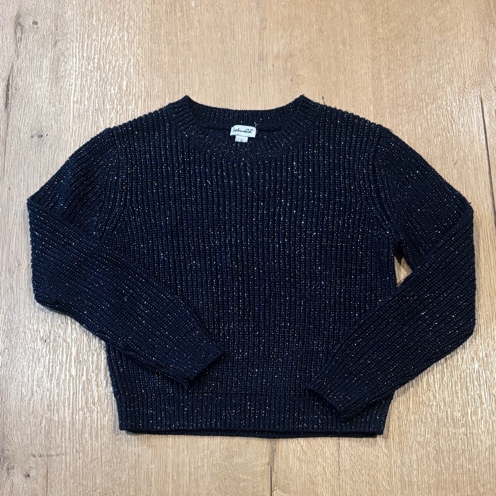 Splendid Navy Glitter Girls Sweater size 8 EUC